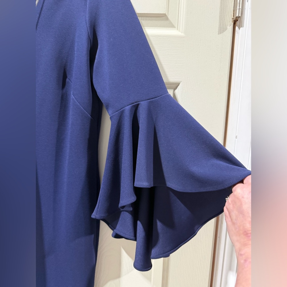 MSK Deep Blue Dress with Chain Detail - Picture 5 of 6